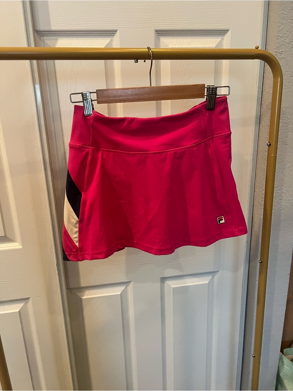 Fila Pink Athletic golf or Tennis Skort with Black and Cream Panels